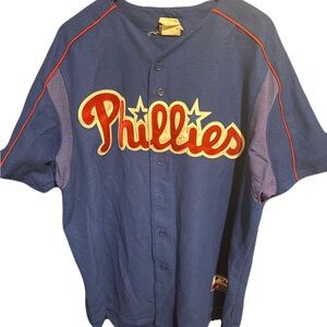 Vintage Majestic Phillies Blue Jersey